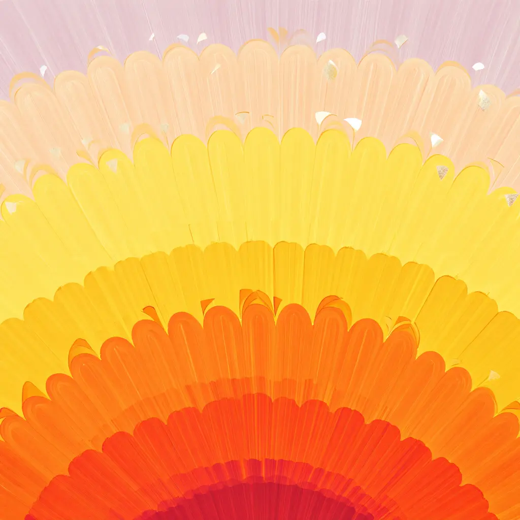 Abstract sunrise pattern with warm tones symbolizing a fresh start to the morning